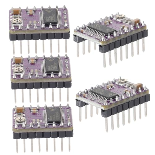 Alipis 5pcs Motor Driver Module with Heat Sink Compatible with Printers Rrerap Ramps Printer Parts for Stable Operation 