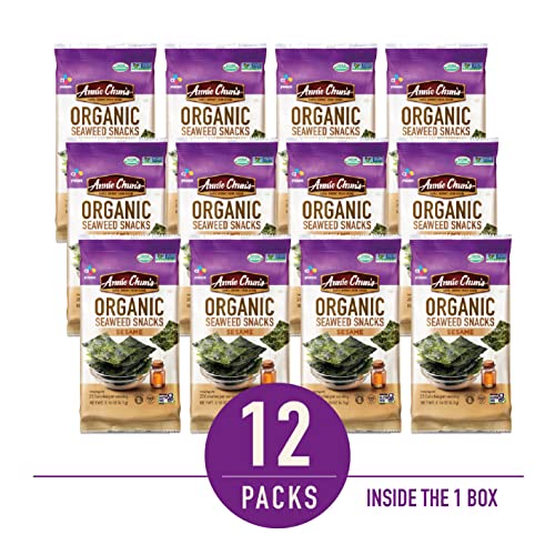 Annie Chun's Organic Seaweed Snacks, Sesame, USDA Certified Organic, Vegan, Gluten Free & Non-GMO, 0.16 Oz (Pack of 12) - Image 4