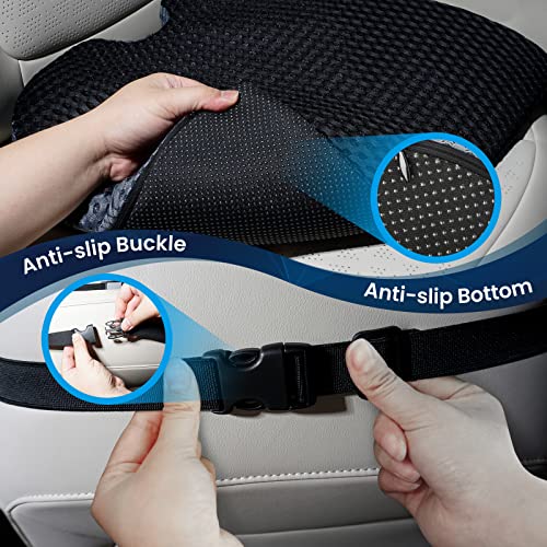 Gspscn Car Seat Cushion Memory Foam,Heightening Wedge Chair Pad For Short People Driving,Butt Pillow Pad For Coccyx,Tailbone,Sciatica,Lower Back Pain Relief In Car Seat,Wheelchair,Computer Desk,Office #TOP5