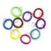 Gocomcom Honbay Flexible Spiral Coil Wrist Band Key Ring Chain, Pack of 10, Assorted colors