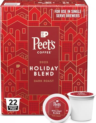 Peet's Coffee Coffee Pods, Medium Roast, Holiday Blend, 22 K Cups - image 1