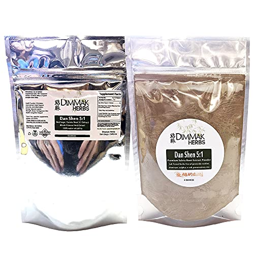 Dan Shen 5:1 Extract Powder 4Oz | Salvia Root (Red Sage) Lab Tested 5:1 Concentrated Powder 112G By Dimmak Herbs #TOP1