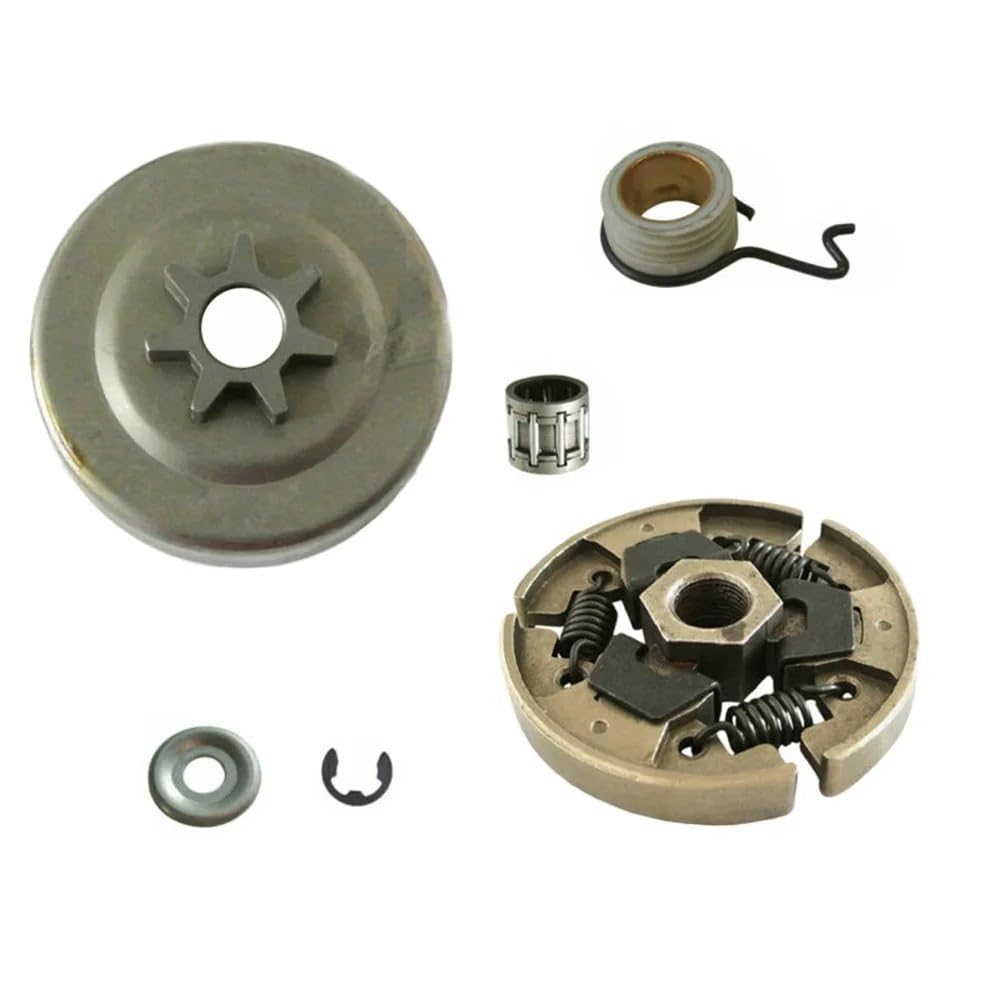 Kit de arandela de piñón de Tambor de Embrague con Clip en E for Motosierra 018, 023, 025, MS170, MS180, M10, 30 y 50