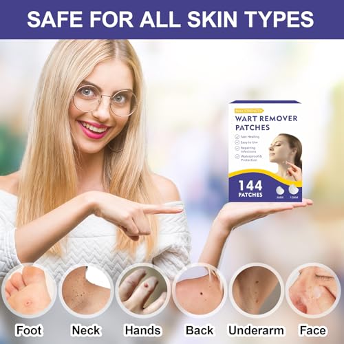 Image of Wart Remover Patches with Maximum Strength, Adhesive and Waterproof Stickers for Home Daily Use, Comfortable and Effevtive-M