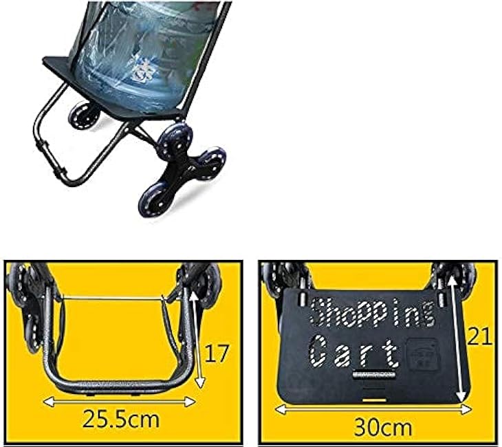 Trolley Multi-Function Shopping Trolleys,Kitchen Storage Utility Carts Climbing Stairs Shopping Cart Trolley Foldable Iron Tube Oxford Cloth Stainless Steel Crystal Whe-D9isVUhu