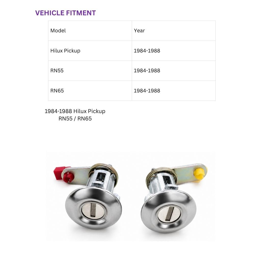 Amazon.com: Door Lock Cylinder Set Compatible with Hilux Pickup