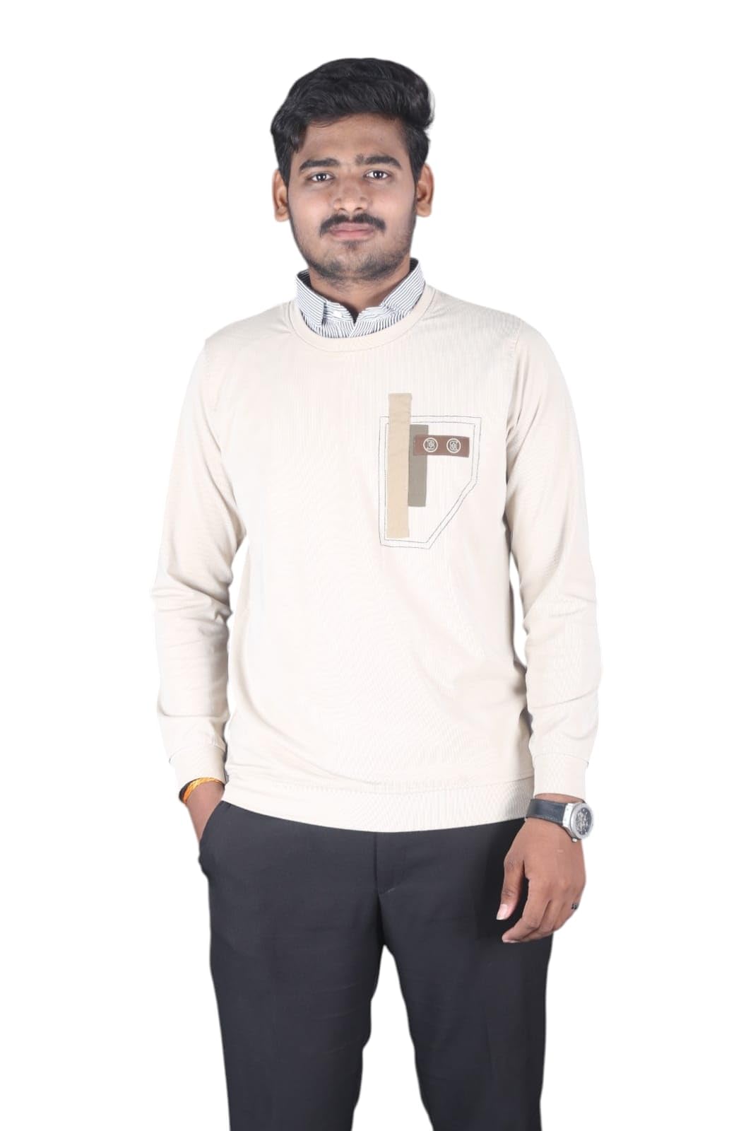 buy Men's Long Sleeve Crewneck Knit Sweater-picture-50