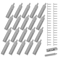 20 Stück Schranktür Dämpfer, Softclose Nachrüsten, Türdämpfer Gegen Knallende Türen, Türdämpfer Drucktüröffner Möbeltürdämpfer Türschnäpper für Küchenschrank Büro Schränke Türen (Grau)