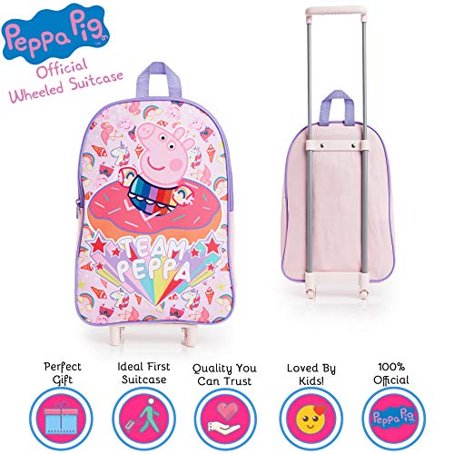 Peppa Pig Eenhoorn koffer voor meisjes en kinderen trolley handbagage met 2 wielen, praktische draagtas voor kinderen… - Afbeelding 3