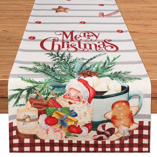 Camino de Mesa de Navidad 35x240cm,Traves de Mesa en Navidad para Decorar la Mesa de la Cocina,Christmas Party Decorations