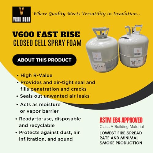Vega Bond V600 Closed Cell Spray Foam Insulation Kit. 2 Part Foam Sealant 600BF,White