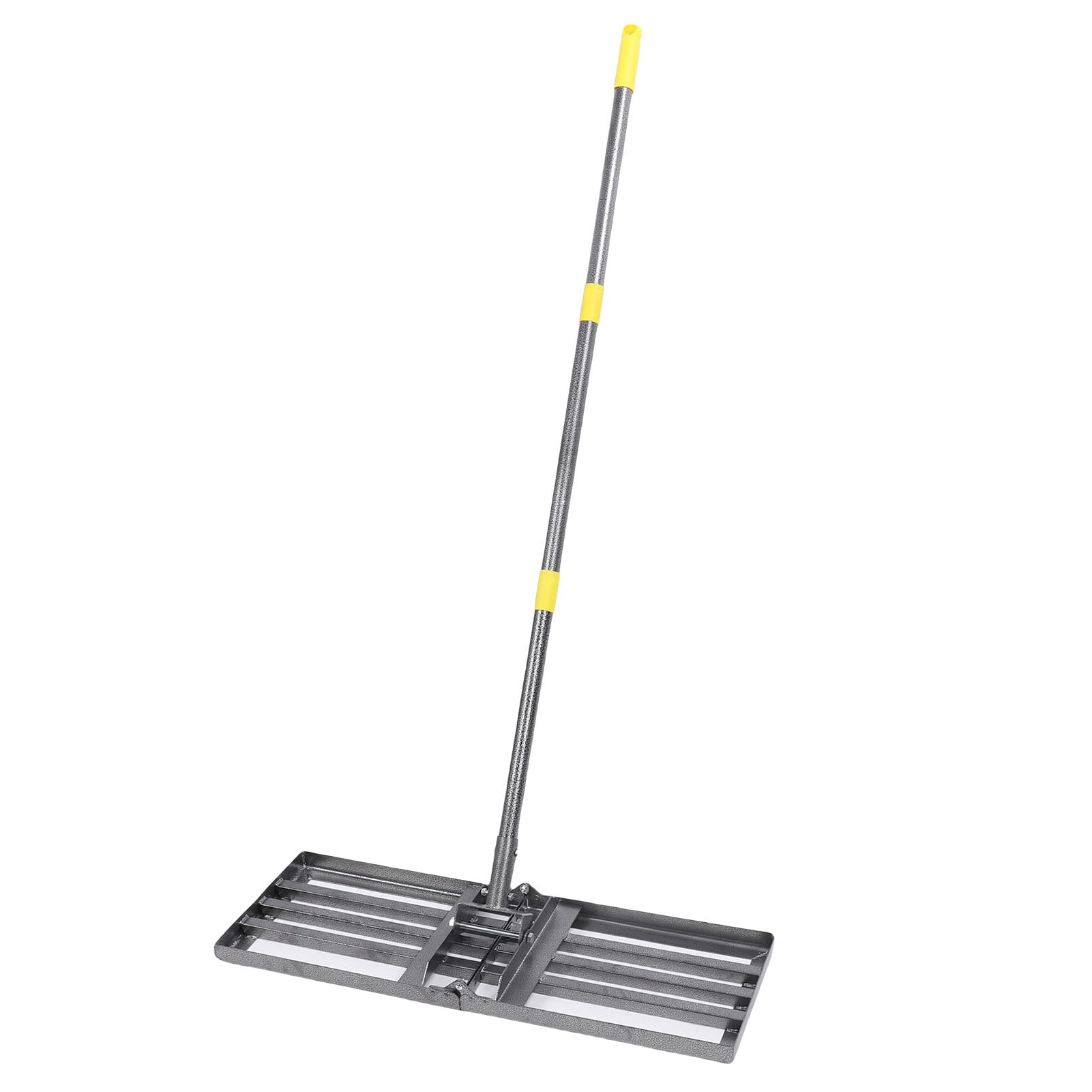 Naroote Rastrillo Nivelador de Césped, Nivelador de Césped con Placa de Suelo de 30 X 10 Pulgadas con Ajustable de 48 a 78 Pulgadas, Rastrillos Niveladores de Jardín para Suelo, , Patio Trasero,