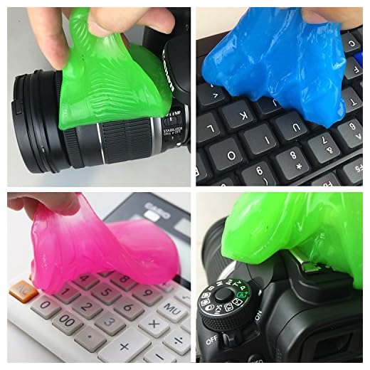 family-baby 4pcs Magia Teclado Limpiador Gel Sticky Jelly Ordenador de sobremesa Ordenador Polvo Remover Flexible Suave Pegamento