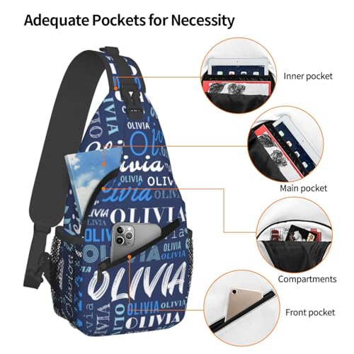 Blue Custom Sling Bag for Women Men Personalized Crossbody Sling Backpack with Name Photo Text Image Customized Chest Bag for Outdoor Travel Sport Hiking Daypack3