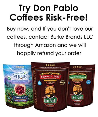 5LB Don Pablo Colombian Supremo - Whole Bean Arabica Coffee - Medium-Dark Roast - Low Acidity - 5 Pound (5 lb) Bag