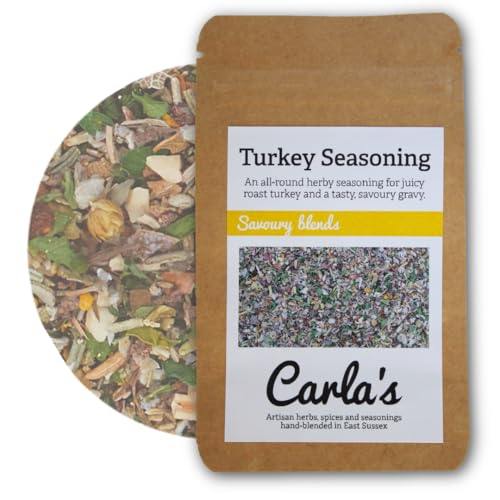 Carla's Seasonings - Premium Turkey Seasoning - 23g Pouch | Tasty Blend of Garlic, Herbs and Pepper | Chicken Seasoning | Christmas Seasoning |
