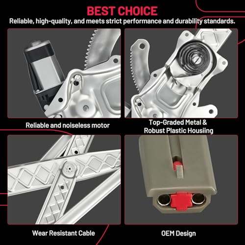 Image of BDFHYK 741-848 Power Window Regulator with Motor Front Left Compatible with Ford F-150 1999-2003, Compatible with F-150 Heritage 2004, Compatible with F-250 1999