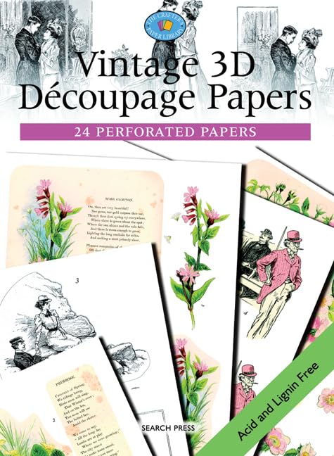 Vintage 3D Decoupage Papers: 24 Perforated Papers