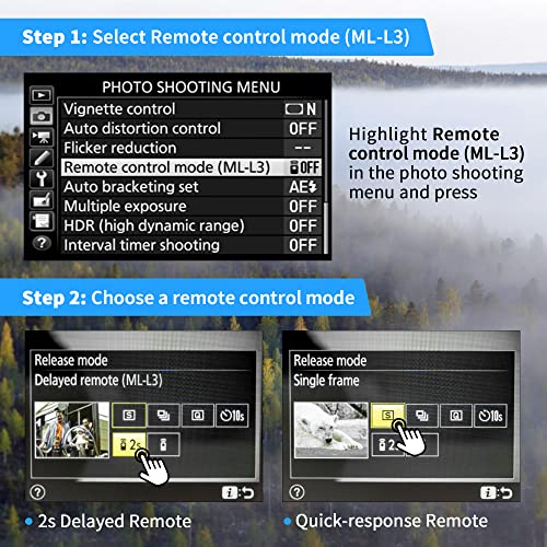 Jjc Wireless Infrared Shutter Release Remote Control Replaces Nikon Ml-L3 For Nikon D750 D610 D3400 D3300 D3200 D7500 D7200 D7100 D5500 D5300 D5200 D90 D80 Coolpix P900 P7800 P7700 #TOP4
