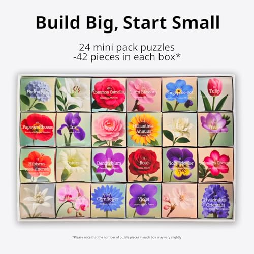 Blumensprache, 24 Mini-Puzzle-Tageskalender, 1000 Teile, Adventskalender – Ansicht 6