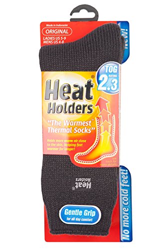 HEAT HOLDERS - Women's Original Ultimate Thermal Socks, One Size 5-9 us (Charcoal Grey)