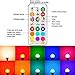 Yangcsl LED Light Bulbs 85W Equivalent 1200lm, RGB Color Changing Light Bulb, 6 Moods - Memory - Sync - Dimmable, A19 E26 Screw Base, Timing Remote Control Included (Pack of 4)