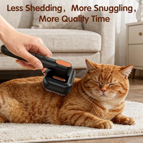 Image of Steam Cat Brush for Shedding, Self-Cleaning Deshedding Grooming Comb
