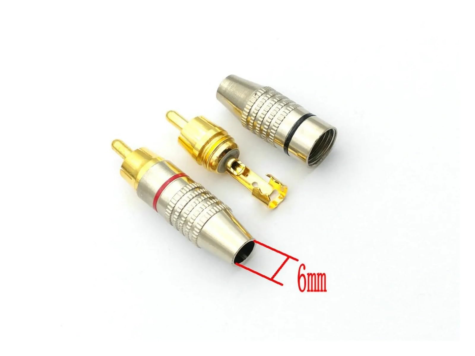 Prise RCA à souder en métal, connecteur Audio mâle, adaptateur plaqué or, 100 pièces