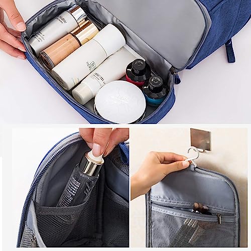 Image of Sunesh Creation Toiletry Kit Double Layer, Rich Looking Hanging Travel Hanging Toiletry Makeup Cosmetic Bag Waterproof Stylish Multipurpose Organizer for Men and Women Accessories