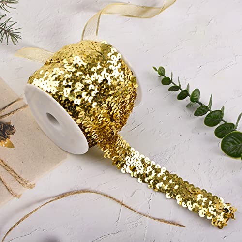 URROMA Gold Glitter 3-Rows Crafts Sequin - Image 4