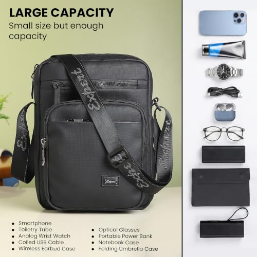 Image of Sling Bag for Men & Women- Crossbody Sling Bag for Travel, Cycling & Hiking | Waterproof Shoulder Bag with Compartment and Zipper Pockets