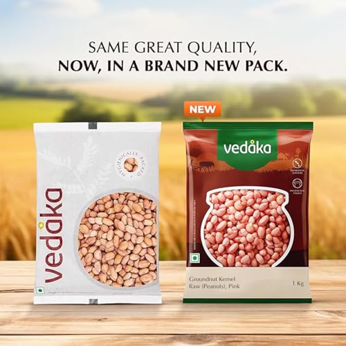Image of Amazon Brand - Vedaka Raw Peanuts, Pink, 1kg