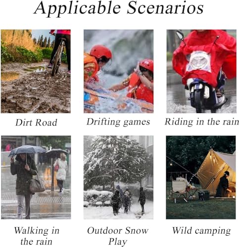Cubiertas impermeables para calzado, cubrebotas de lluvia reutilizables con suela de goma PVC y cierre, antideslizantes, para lluvia y nieve, talla S miniatura 4