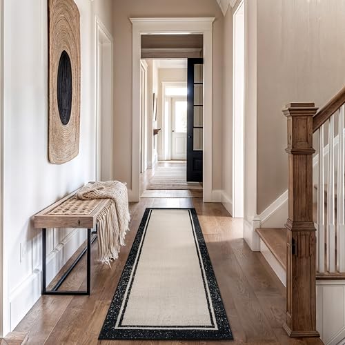 Tapete corredor moderno crema 2'2" x 8' miniatura 1