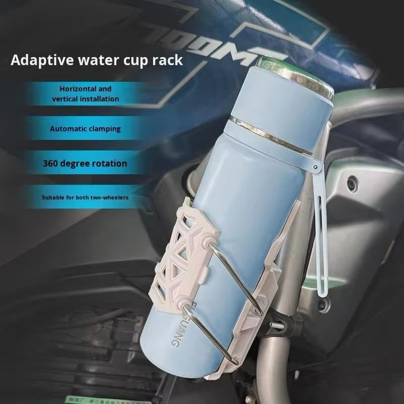 Image of Bike Cup Holder, Motorcycle Water Bottle Holder 360 Rotation Adjust Bicycle Handlebar Water Bottle Cages, Upgraded Expandable Design Drink Holder for Bicycle, Motorcycle, ATV