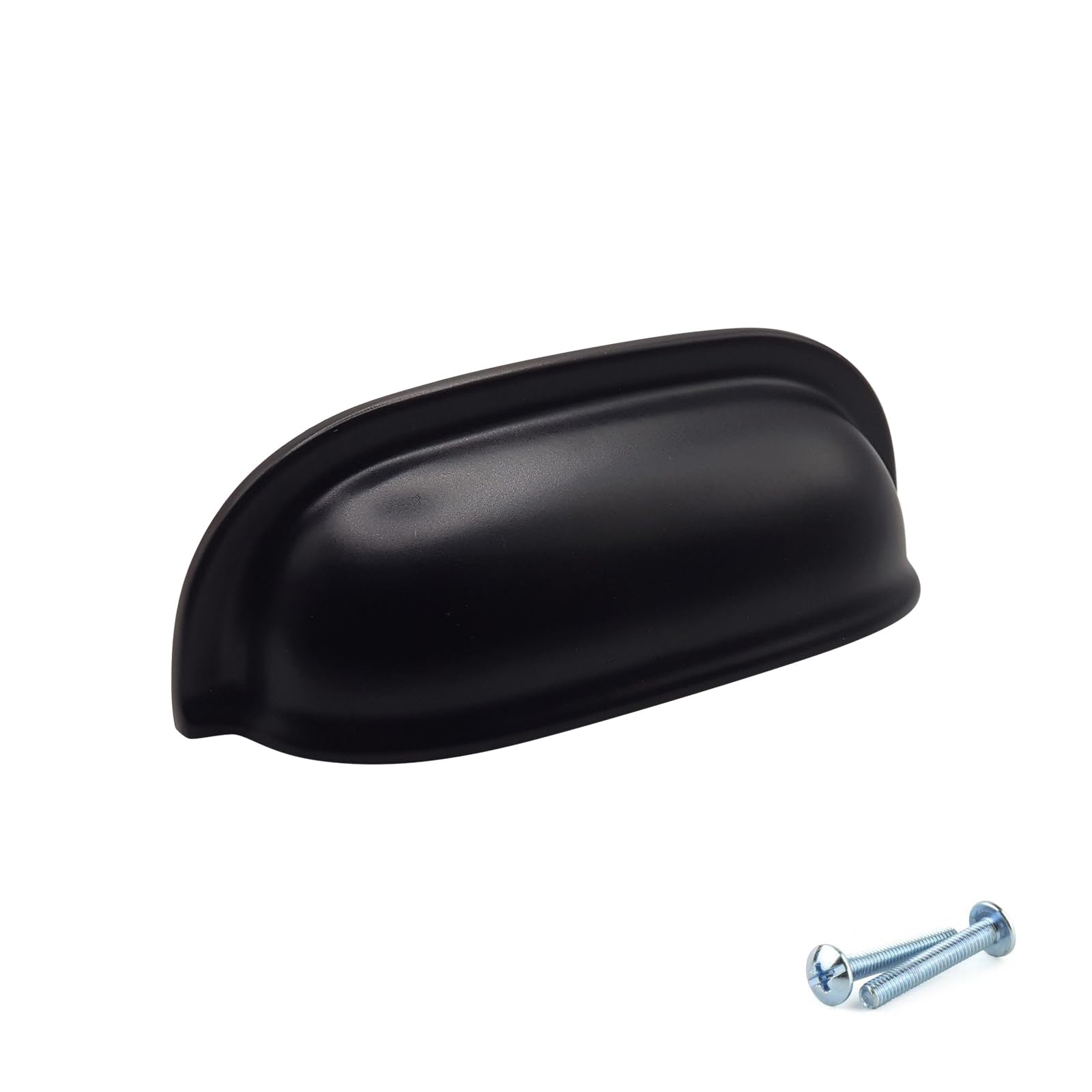 M4tec Black Cup Kitchen Cupboard Door Handles, Kitchen Cabinet Door Handles, And Drawers, Bedroom Furniture Pull Handles - Vg5 Series: 64 Mm