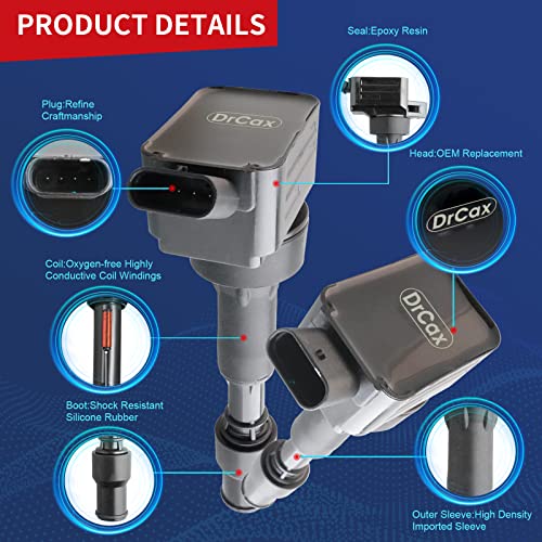 image for DrCax Compatible with OEM Ignition Coil UF816 GN10877 27300-2E601 2016