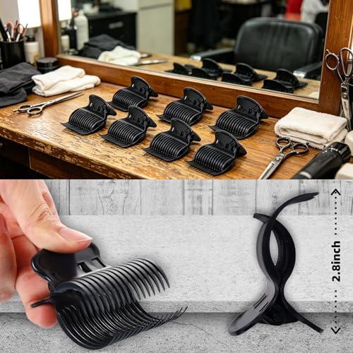 15 piezas de pinzas negras para rulos calientes sin arrugas, clips de reemplazo para secciones para rulos eléctricos para el cabello, coloración y peinado miniatura 5