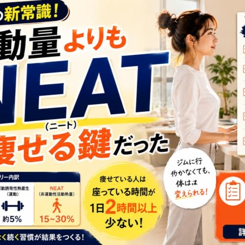 【科学の結論】40代50代が最速で痩せる鍵は、運動量ではなく「NEAT」だった