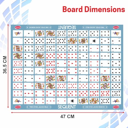 Image of Aditi Toys Make A Sequent Board Game for Adults & Family, Fun Card Strategy & Logic Challenging Foldable Board Game for Kids 7+, Educational, Party & Activity Toy Gift for Indoor Outdoor, BIS Approved