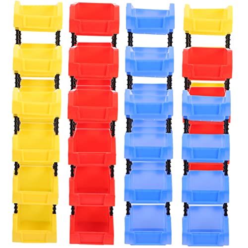 12pcs Plastic Stackable Parts Storage Boxes for Garages and Hardware