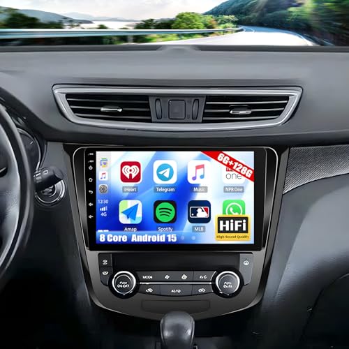 Android 15, 6G+128G 8Cœurs GOHHDL Autoradio 2Din pour Nissan Qashqai J11 X-Trail T32 2013-2017 Carplay Android Auto, écran 10 Pouces avec BT GPS WiFi FM/RDS...