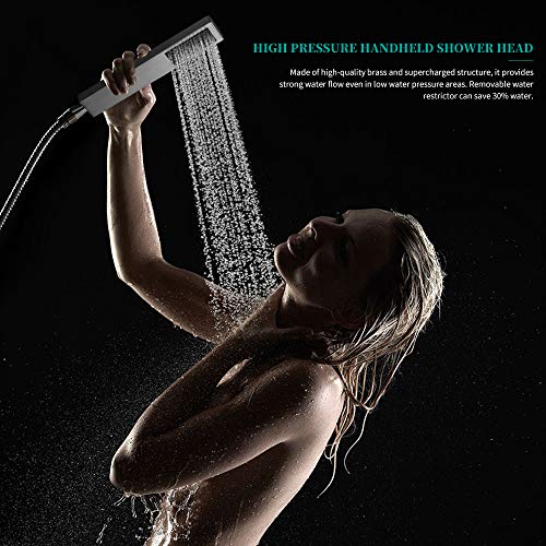 Esnbia Shower System, 12 Inch Ceiling Mount Brushed Nickel Shower Faucet Bathroom Luxury Rain Mixer Shower Combo Set Rainfall Shower Head System (Rough in Shower Faucet Vlave Include） - Thumbnail 3