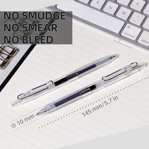 XIZE SH Bolígrafos Retráctiles Rollerball Punta Ultra Fina 0.38mm Pack 8 miniatura 4