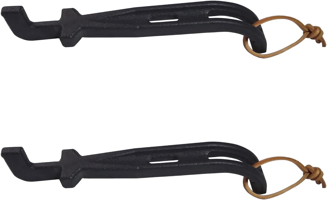 DELSbbq Grill Grate Lifter, Cast Iron Cooking Grid Lifter, Barbecue Universal Grate Lifter Tool