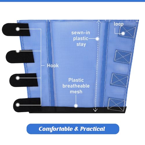 Image of Set of 8 Mesh Fly Boots for Horse Breathable Mesh Horse Boots Protective Loose Wraps Adjustable for Preventing Legs Reduces Flies and Mosquitoes Bites(Blue, Orange,S)