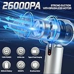 Nettoyeur à vide sans fil de voiture portatif Petits nettoyants à vide 26000PA Puissante Portable USB 3 Modes Mini Aspirateur pour la maison de bureau voiture animal de compagnie Cuisine