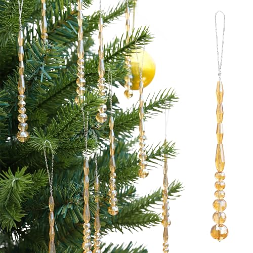 LUMITI 12pcs Crystal Icicle Christmas Tree...