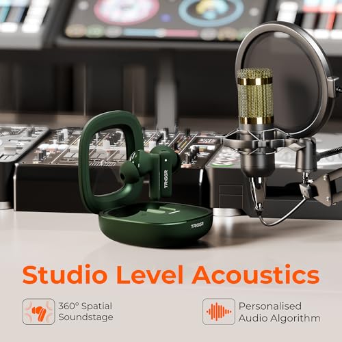 Image of Apex S1 True Wireless Earbuds, 100H Playtime, ZapCharge, Quad MEMS Mic, Power Play Low Latency, IPX4, 360 Spatial Soundstage,Bluetooth v5.3, BassXpand, Dual Pairing (Tiffany Green)