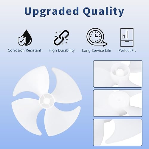 Miniatura 4 de Hoja de ventilador de evaporador de refrigerador 2169142 mejorada, pieza de repuesto para refrigeradores WhirlpoolAmanaKenmoreJenn-AirKitchenAid,